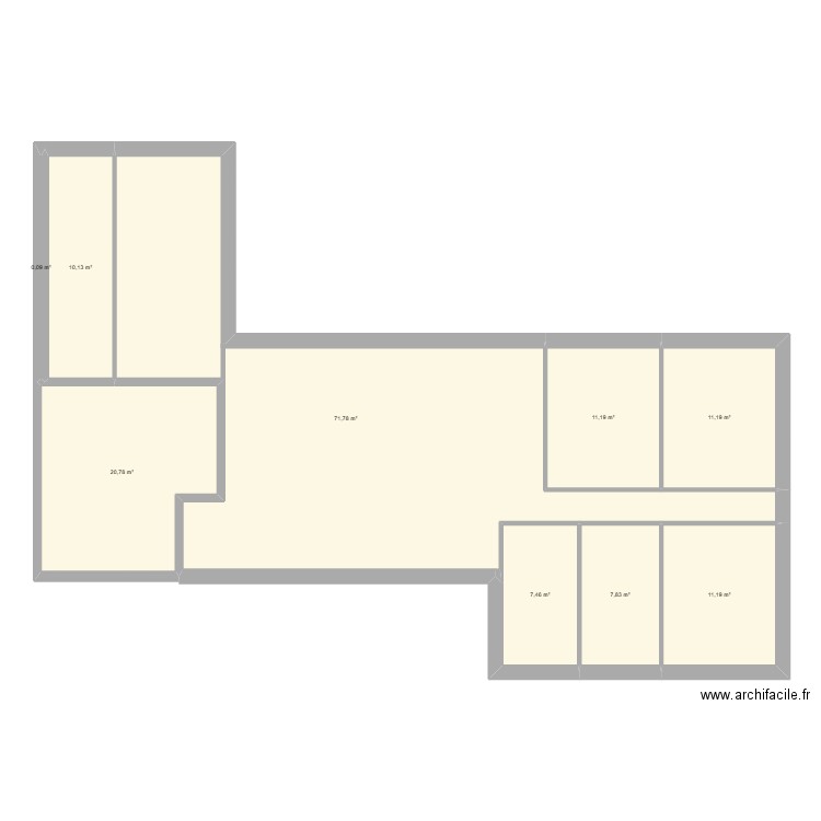 Aiffres2. Plan de 9 pièces et 152 m2