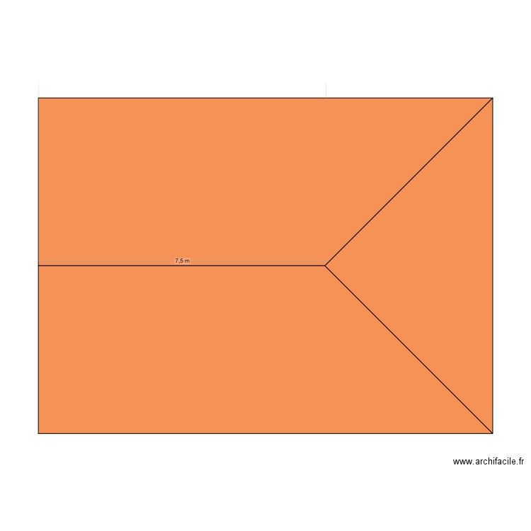 toiture avec extension. Plan de 0 pièce et 0 m2