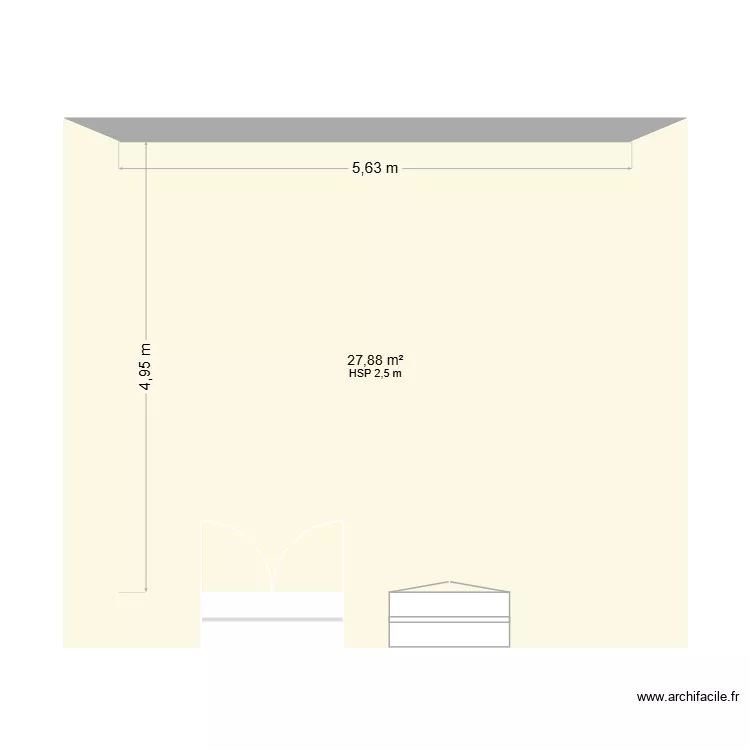 saint cybard. Plan de 1  et 28 m²