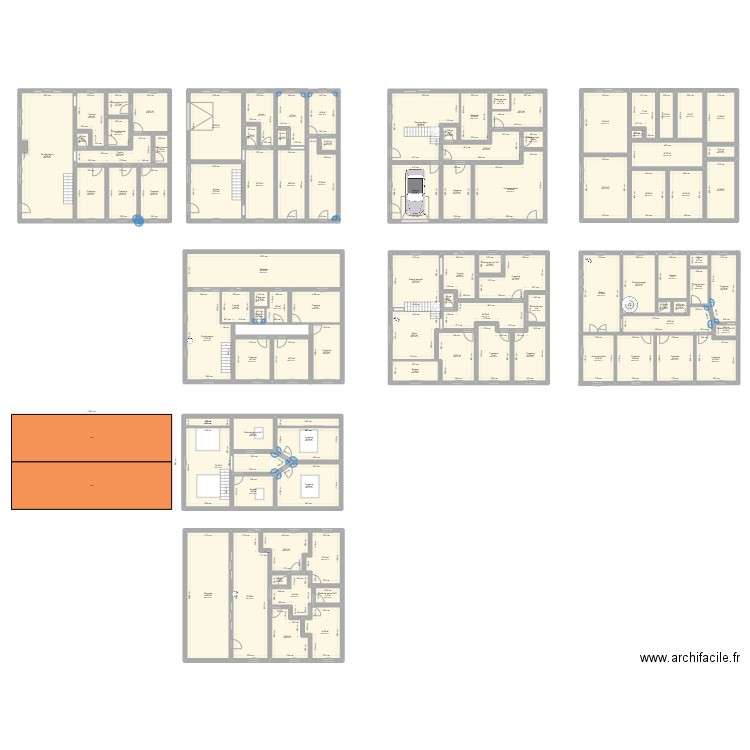 Maison avant. Plan de 95 pièces et 1145 m2