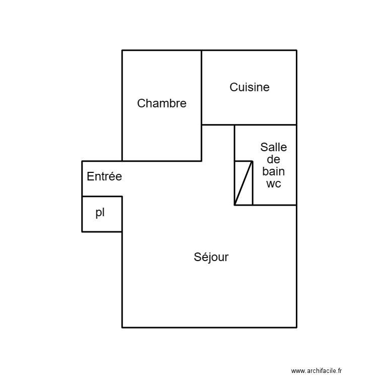 QUIMPER SERGENT. Plan de 6 pièces et 20 m2