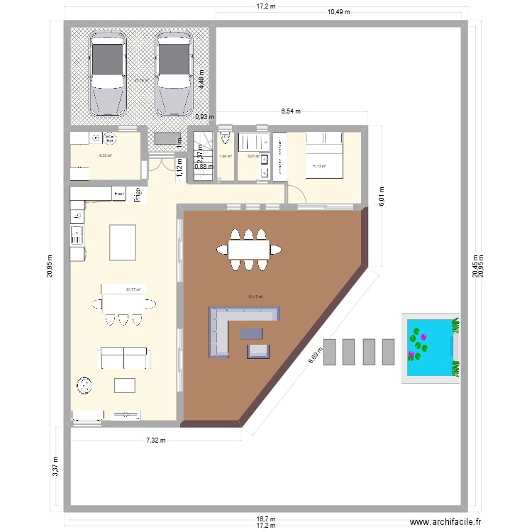 Margot House proposition 4. Plan de 7 pièces et 152 m2