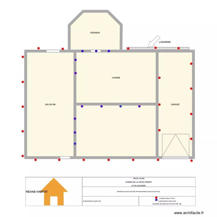 NICOL AUXONNE. Plan de 