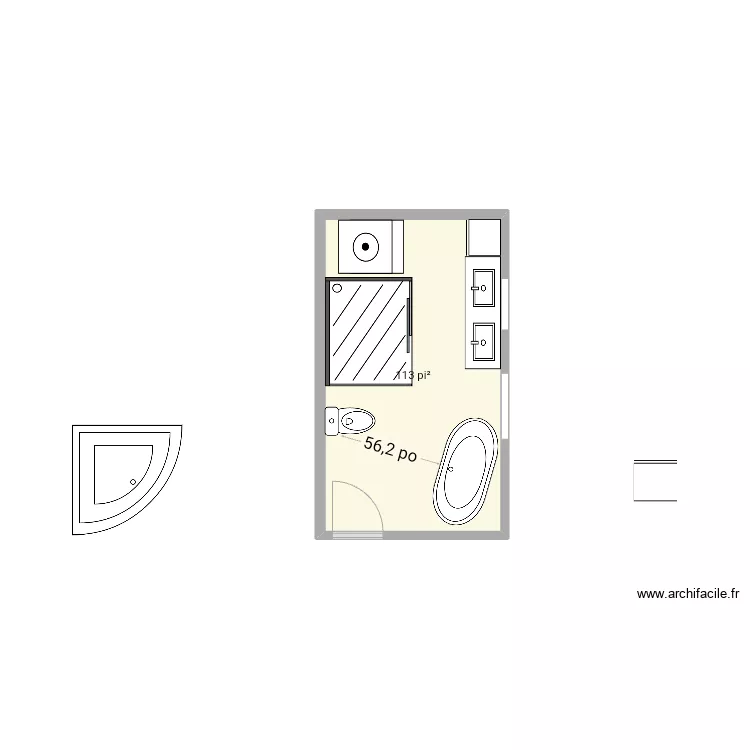 Salle de bain 7. Plan de 