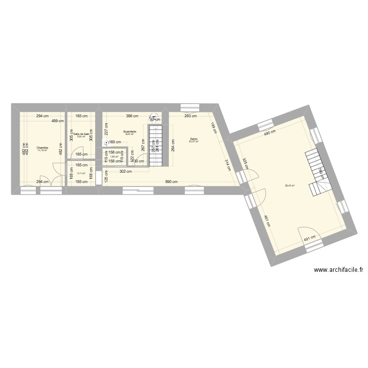 Denicé  Rez. Plan de 6 pièces et 98 m2