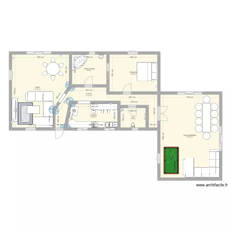 1ere maison . Plan de 