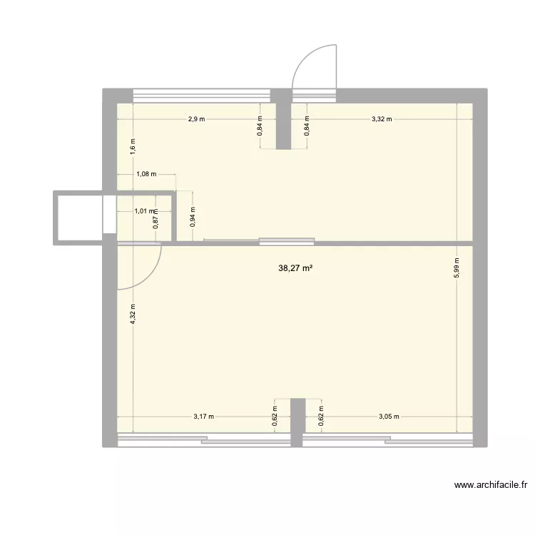 boutique gruissan. Plan de 1 Pièce et 38 m² boutique gruissan. Plan de 1 Pièce et 38 m²