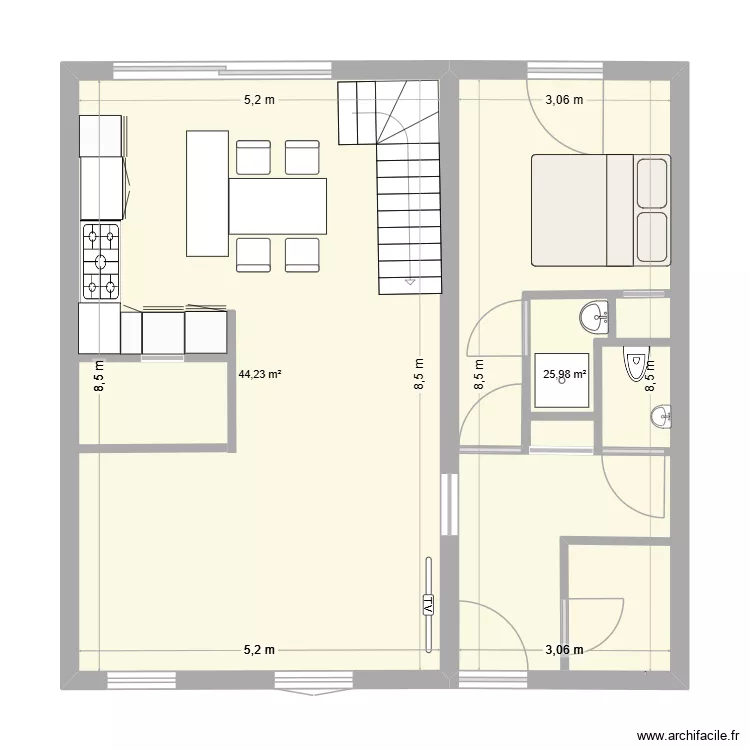 plan3. Plan de 2 et 70 m² plan3. Plan de 2 et 70 m²