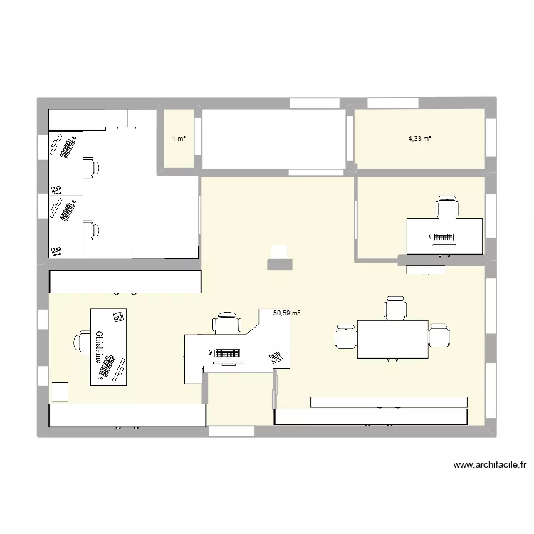 local courrier. Plan de 0 pièce et 0 m2