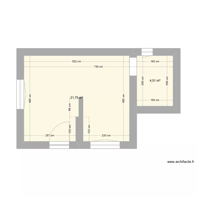 rez-de-chauss&eacute;e BM. Plan de 