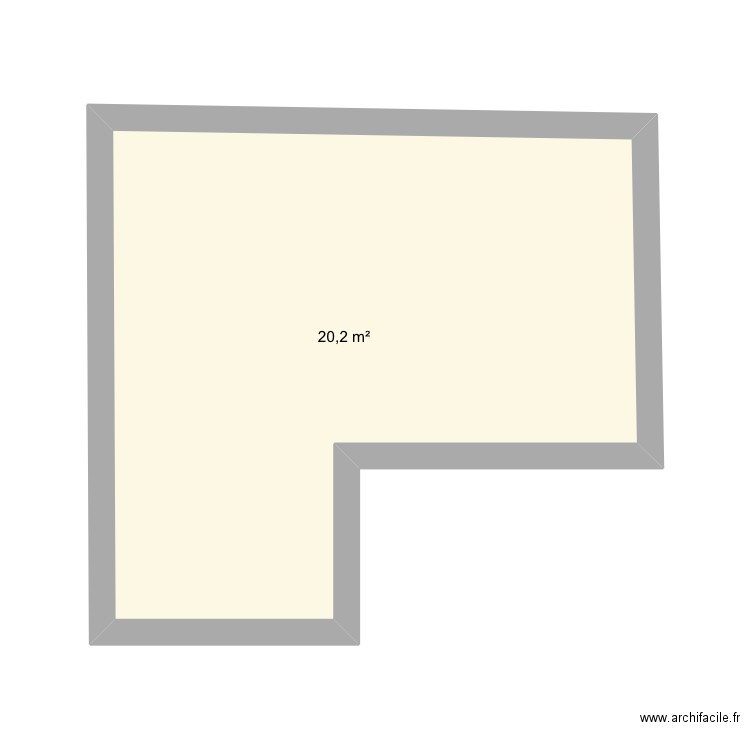 Cabinet. Plan de 1 pièce et 20 m2