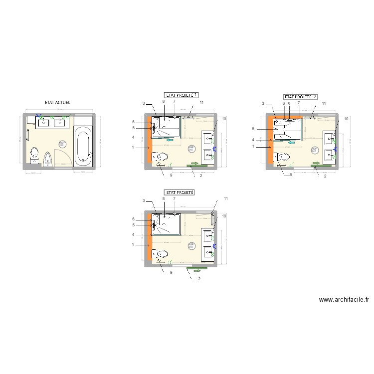 dossier VAUGOYEAU. Plan de 4 pièces et 23 m2