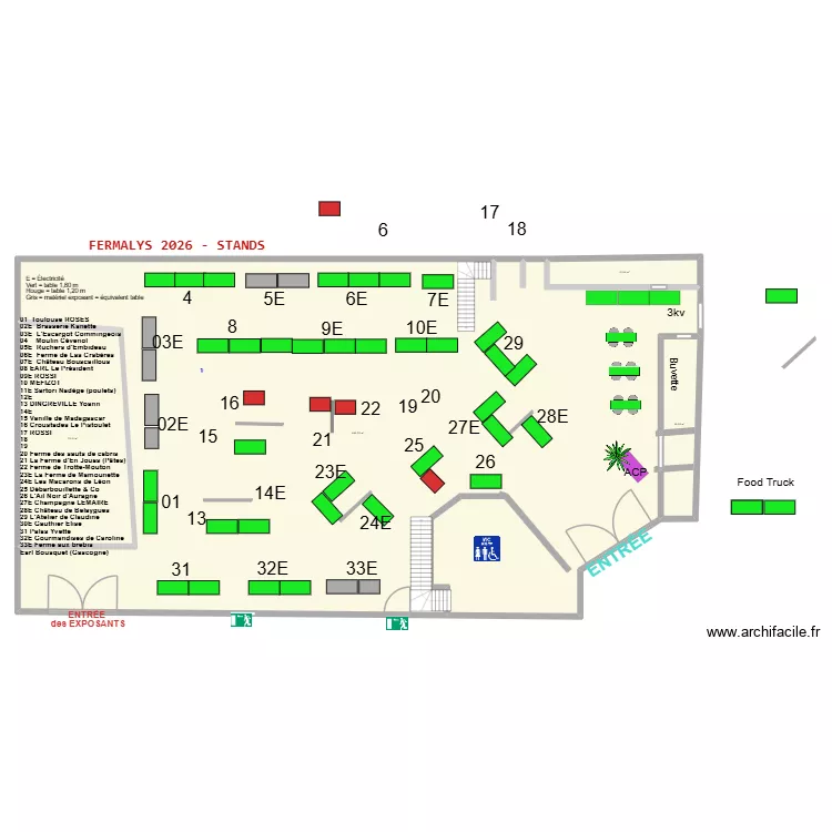 FERMALYS 2026 Stands Espace Gravette Saint-Lys. Plan de 0 pièce et 0 m2 FERMALYS 2026 Stands Espace Gravette Saint-Lys. Plan de 0 pièce et 0 m2
