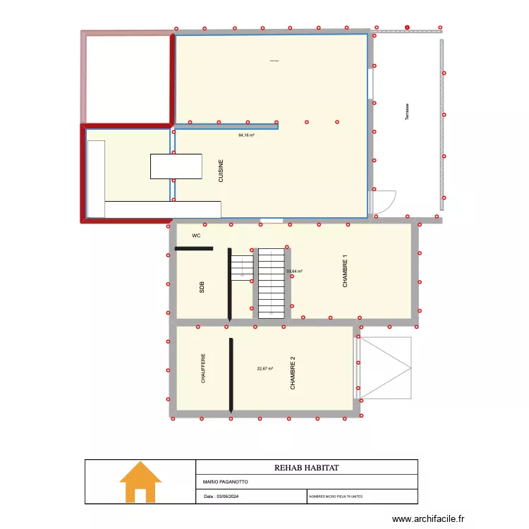 MARIO PAGANOTTO . Plan de 