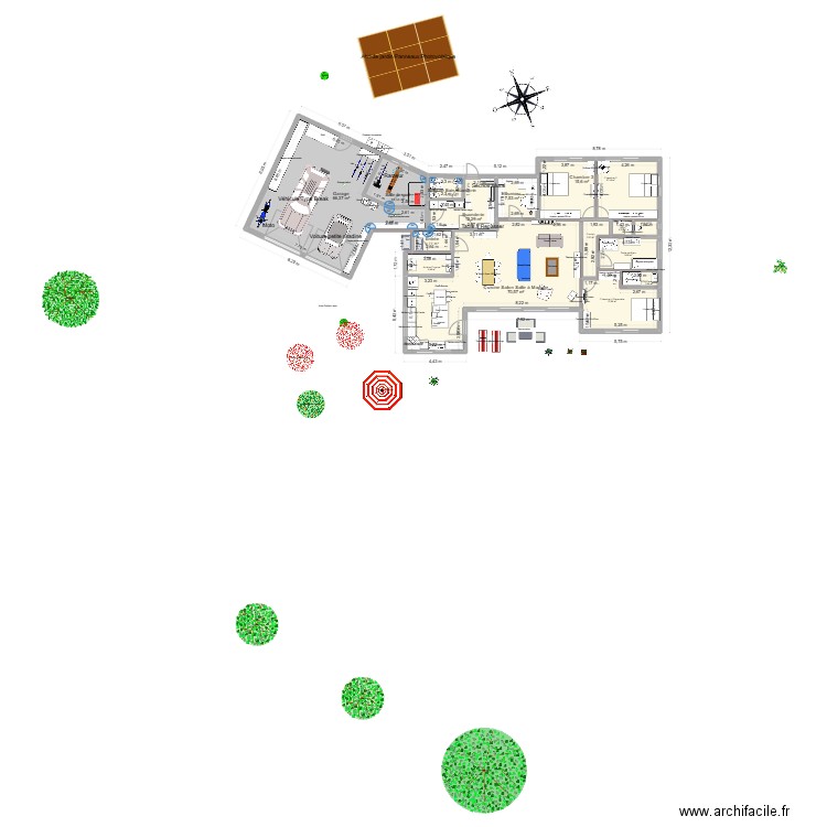 2000 3. Plan de 16 pièces et 249 m2