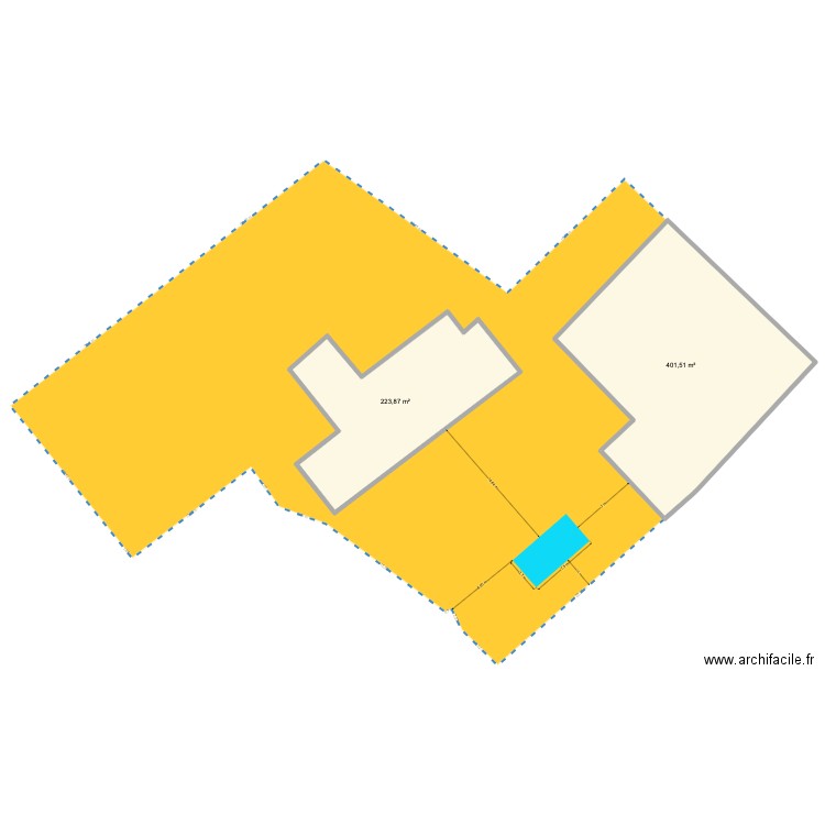 DELEPOULLE. Plan de 2 pièces et 625 m2