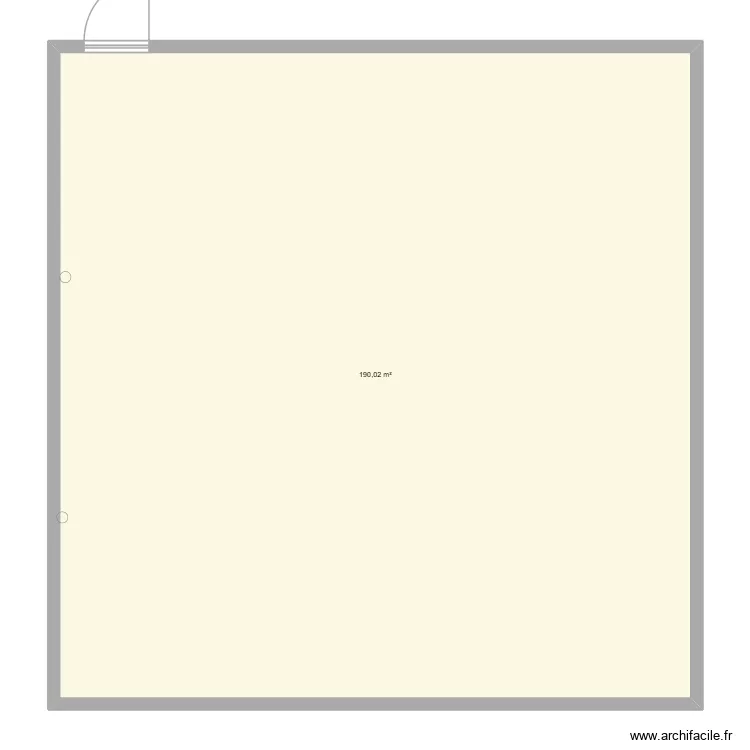 salle annexe. Plan de 1 pièce et 190 m²