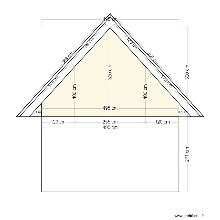 Plan de coupe. Plan de 0 pièce et 0 m2