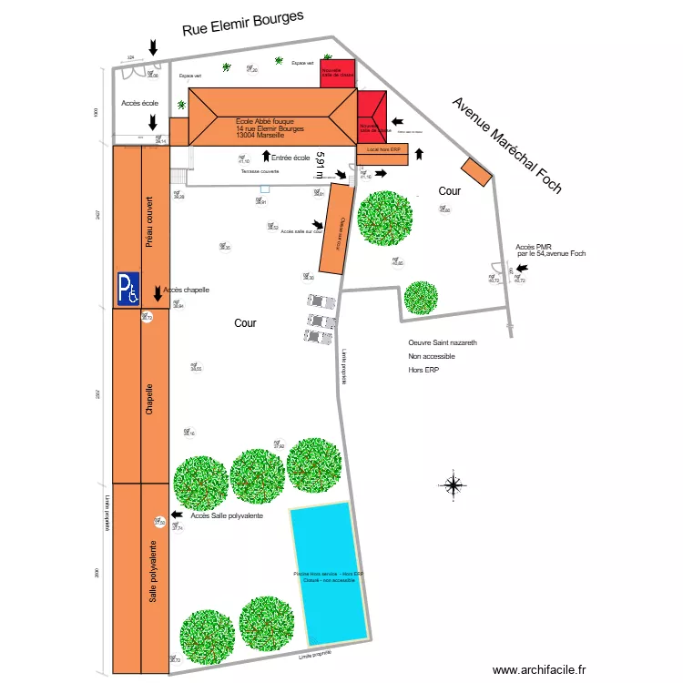 Timon david  - RDC timon david pour AT4 -2026. Plan de 12  et 1170 m²