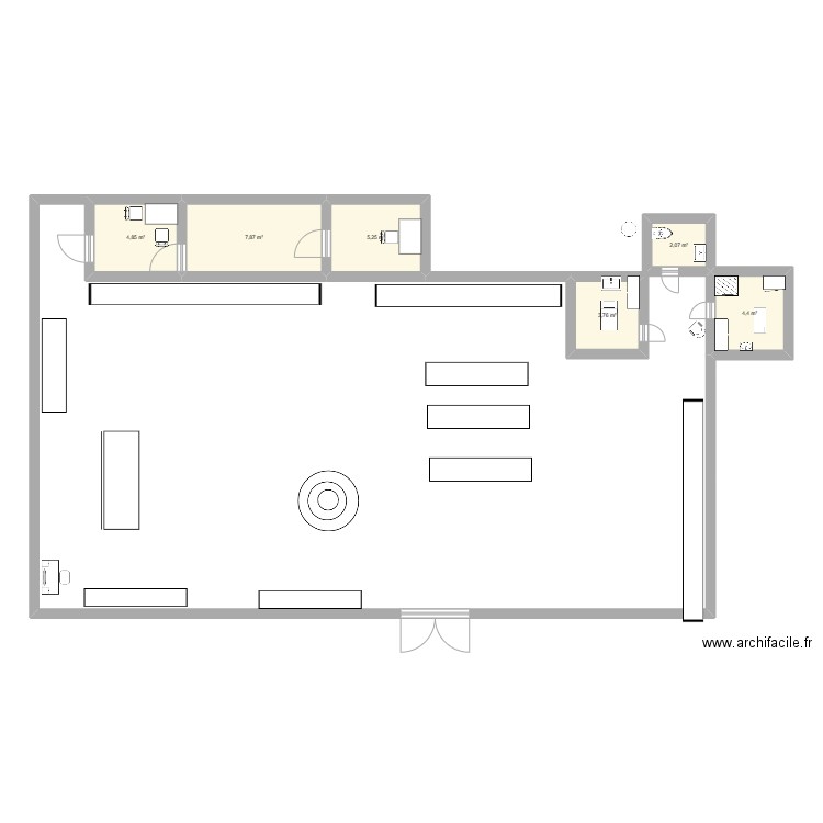 Plan bts. Plan de 6 pièces et 28 m2