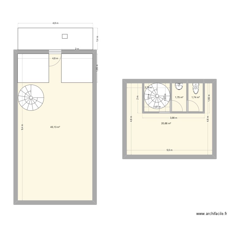 Next - Sallanches. Plan de 4 pièces et 69 m2