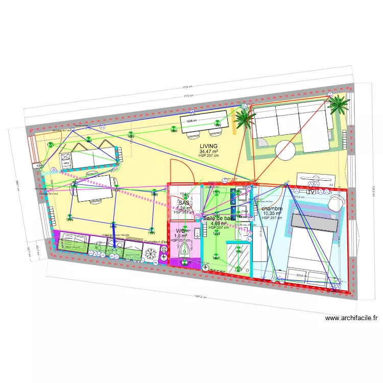 appartement mouja plan base+modif 2. Plan de 