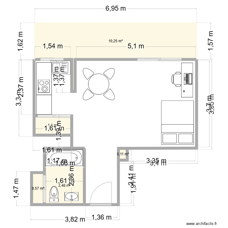 studio elise montreuil. Plan de 5 pièces et 15 m2