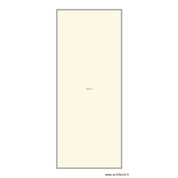 salle tuyauterie 100 m2 vide. Plan de 1 pièce et 106 m2