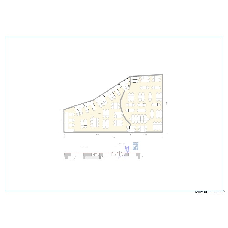 orleans2. Plan de 2 pièces et 154 m2