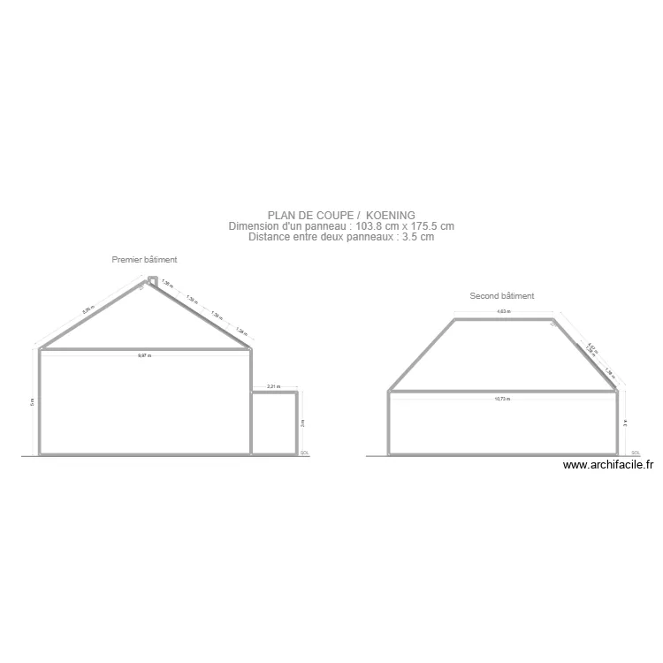 KOENING coupe. Plan de 