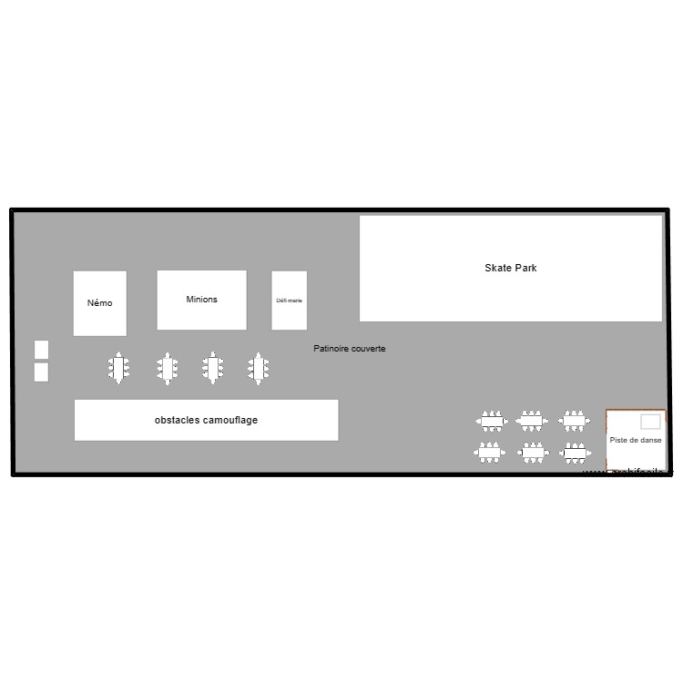 Carolyne. Plan de 1 pièce et 1209 m2