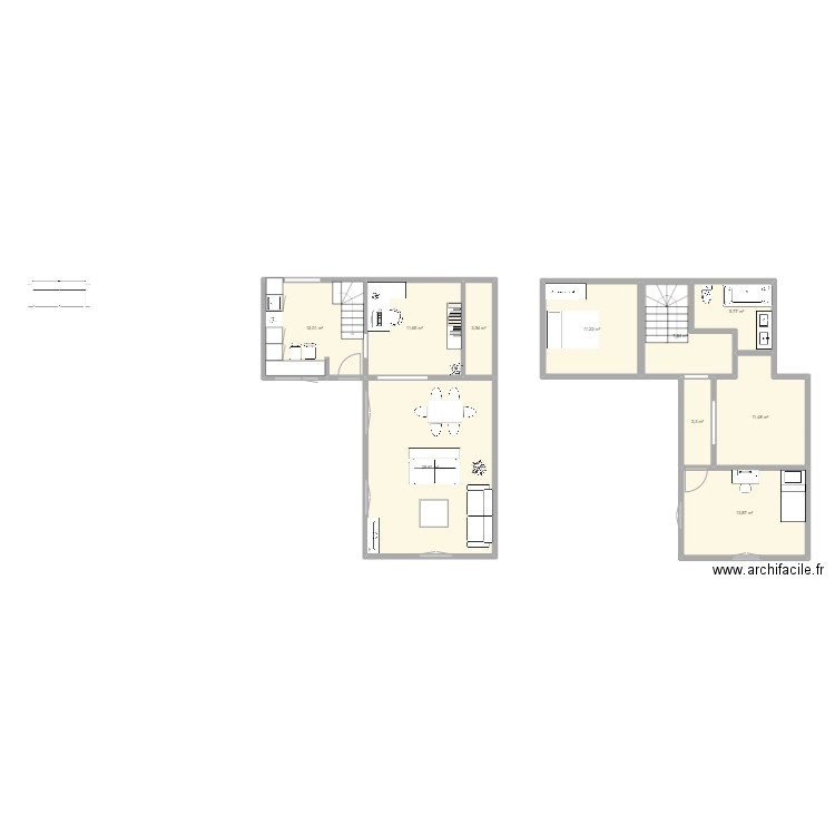 maison. Plan de 10 pièces et 110 m2