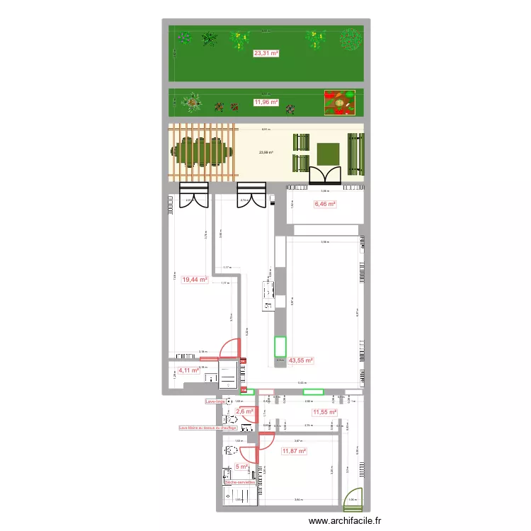 CHAUFFAGE PLOMBERIE. Plan de 11  et 164 m²