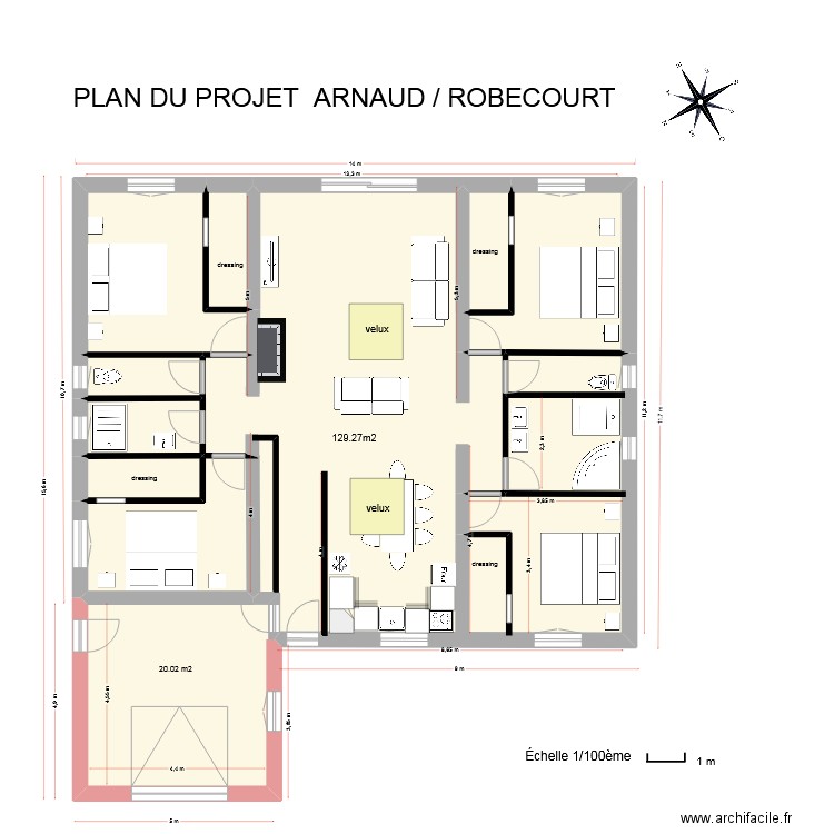 plan détaillé robecourt. Plan de 8 pièces et 153 m2