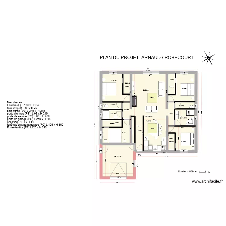 plan d&eacute;taill&eacute; robecourt. Plan de 