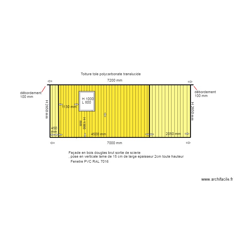 DP4 FAÇADE ARRIERE APRES RENOVATION. Plan de 3 pièces et 18 m2