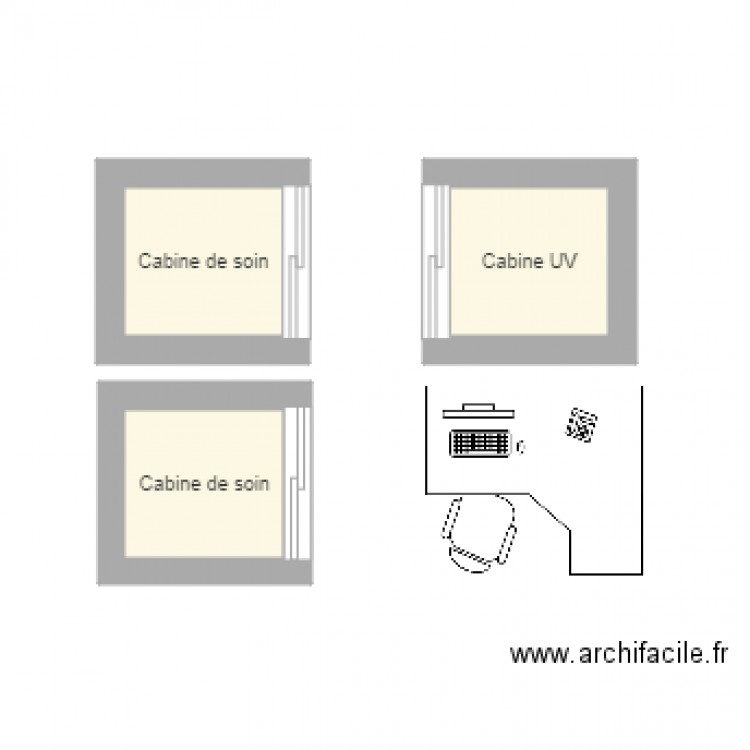 Plan institut eve beauté . Plan de 0 pièce et 0 m2
