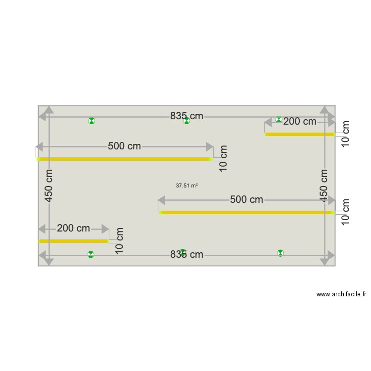 ch8 lavage. Plan de 1 pièce et 38 m2