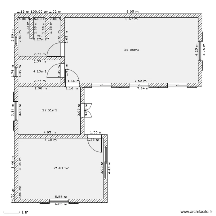 projet pied des roches. Plan de 