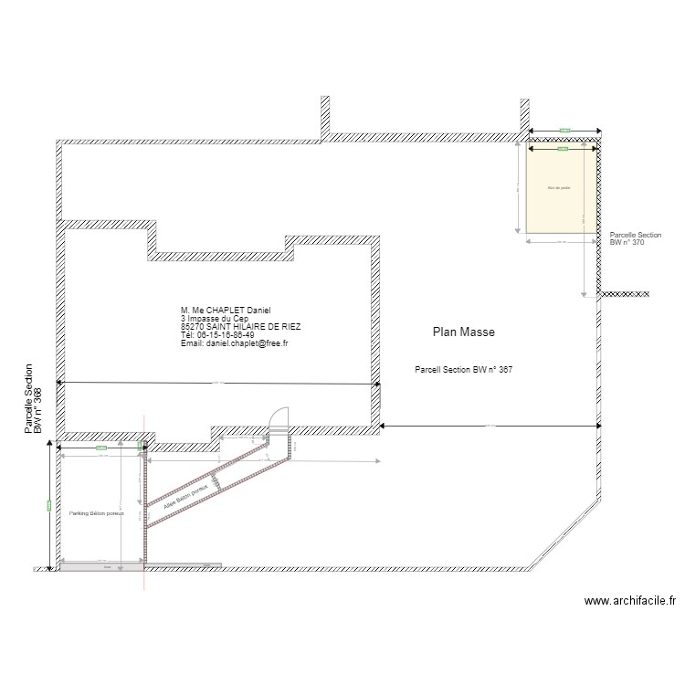 Plan Masse 3 Impasse du Cep. Plan de 0 pièce et 0 m2