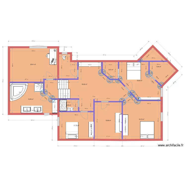 Maison Salmbach 1er Etage V1. Plan de 