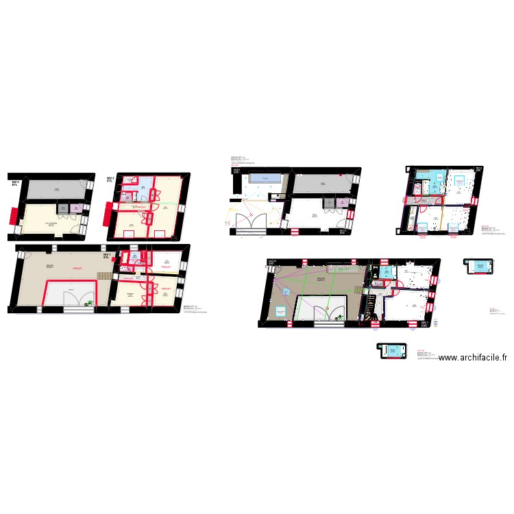 BENTEJAC - MARZLOFF. Plan de 54 pièces et 463 m2