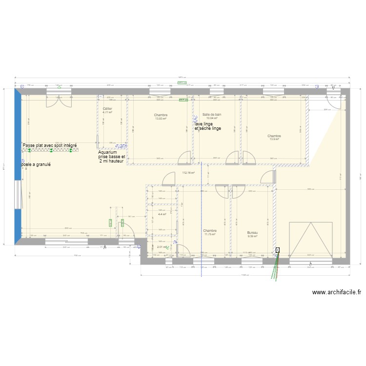 plan maison  electricité. Plan de 0 pièce et 0 m2