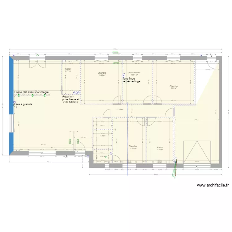 plan maison  electricit&eacute;. Plan de 
