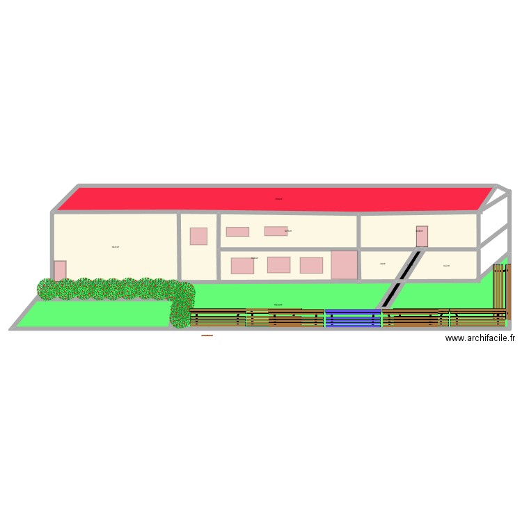 facade 12111. Plan de 0 pièce et 0 m2