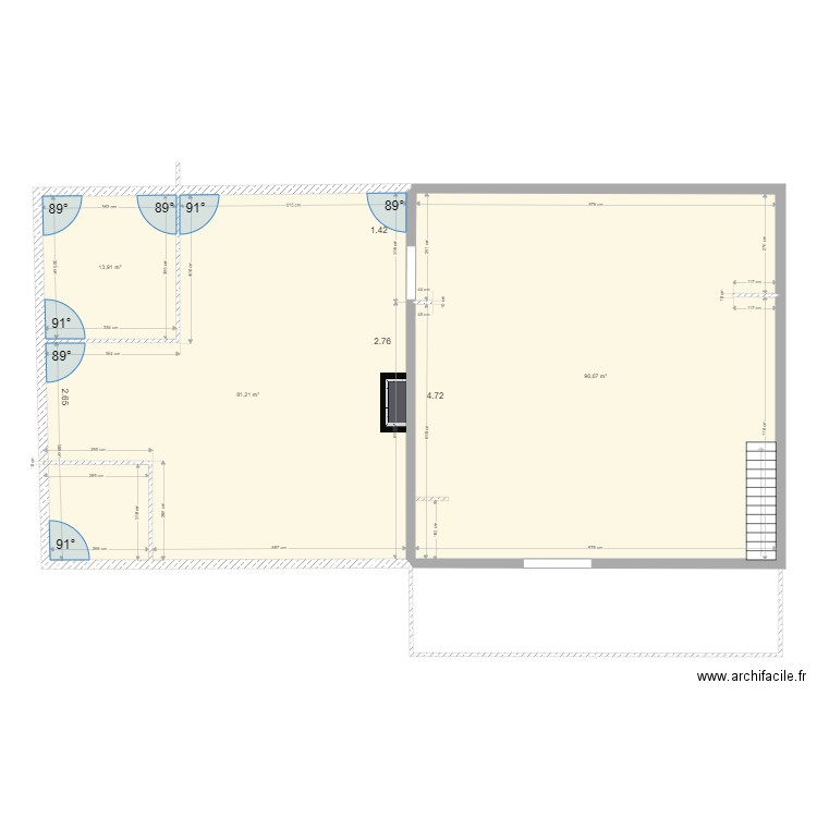 BOUTIQUE RANTIGNY. Plan de 3 pièces et 192 m2