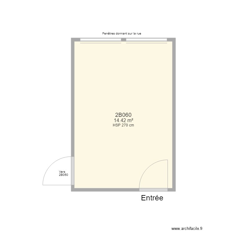 Bureau 2B060 FS. Plan de 0 pièce et 0 m2