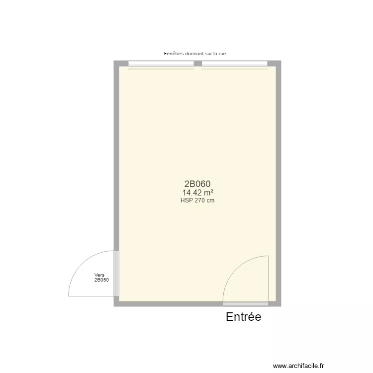 Bureau 2B060 FS. Plan de 