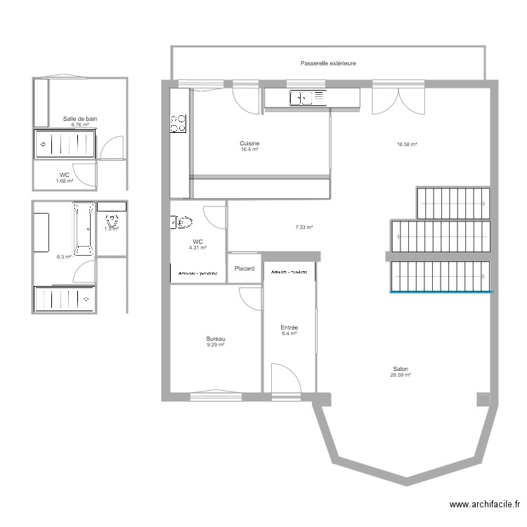 Maison Renov option 1. Plan de 0 pièce et 0 m2