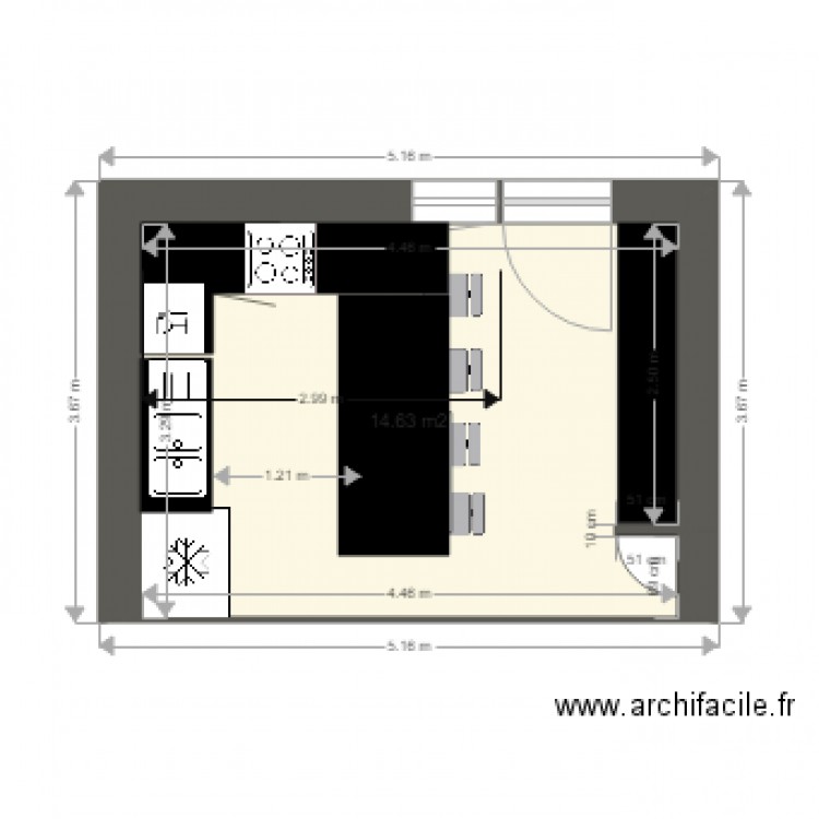 schema cuisine. Plan de 0 pièce et 0 m2